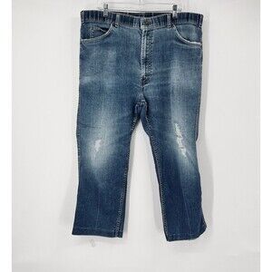 Vintage Levis For Mens Orange Tab 1970’s Hemmed Distressed 40x25